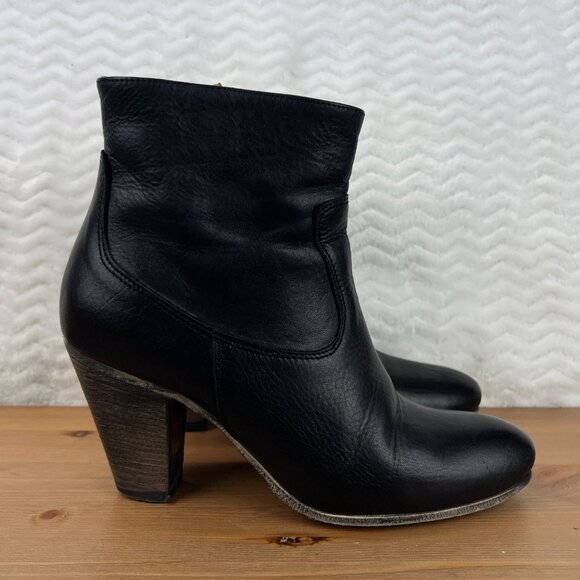 Ann Tuil Champs Elysees Womens Heel Ankle Boots Leather Side Zip Sz US 7.5 EU 38 - Picture 3 of 15